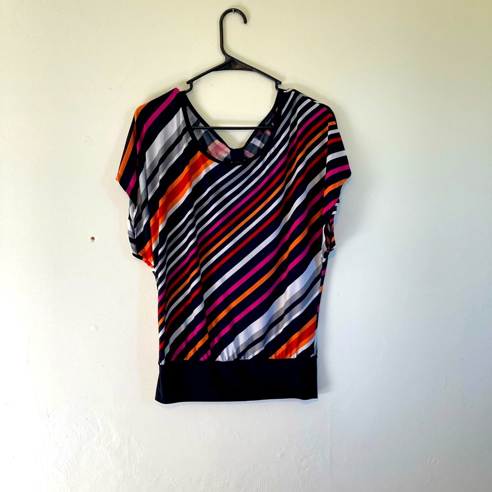 Multi colored striped blouse